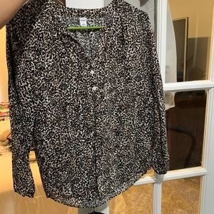 Cheetah print blouse